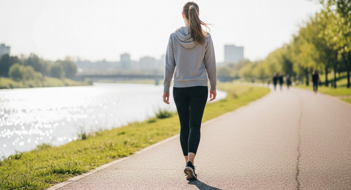 遊歩道を歩くウォーキングイメージ